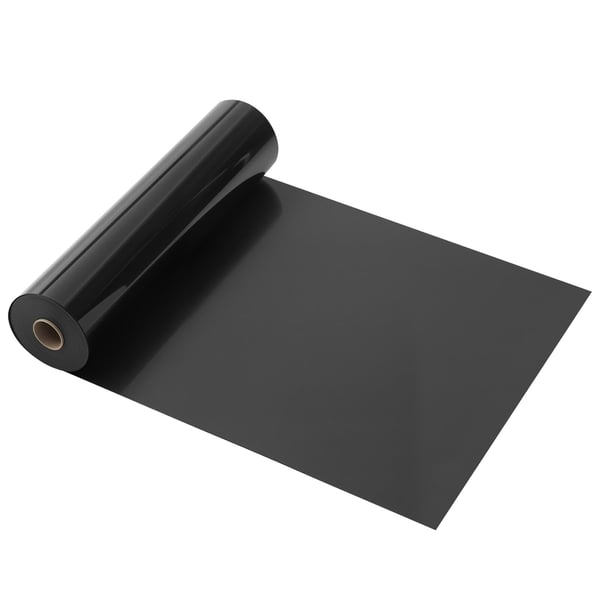 Varmeoverførselsvinylrulle, 30.5x1524 cm, Sort, Blank, PVC