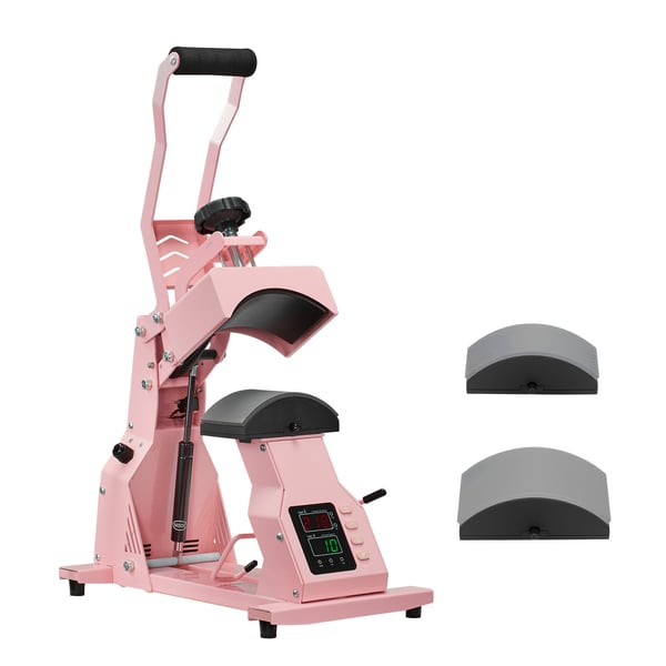 Hat Heat Press Maskine, 405x230x375 mm, Pink, varmeoverførselsenhed