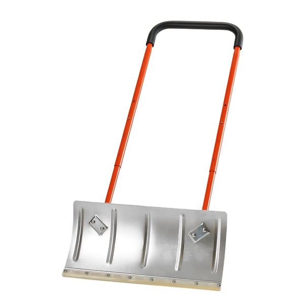 Snedskovl, 61x29 cm, Metal, Justerbart håndtag, Snerydningsværktøj med hjul