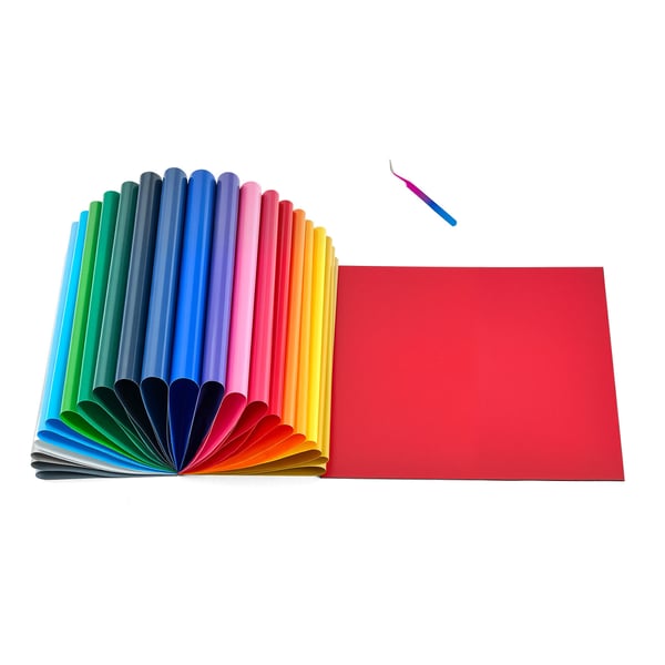 Varmeoverførselsvinyl, 30-pak, 30,5x30,5 cm, flerfarvet, PVC