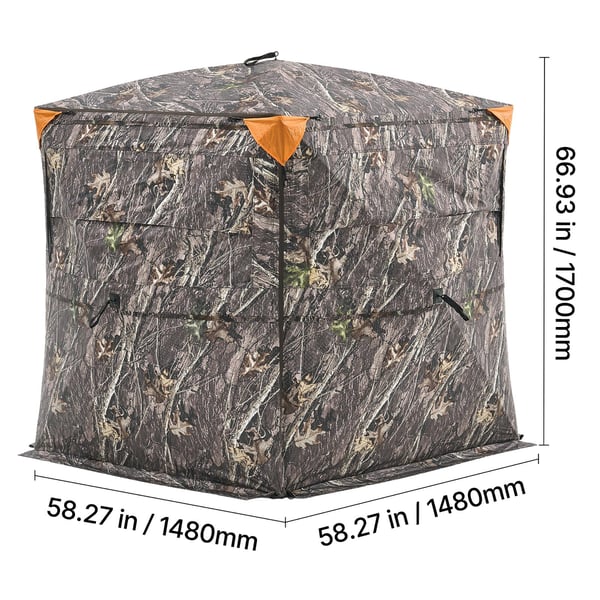 Jagt skjul, 148x148x170 cm, Camouflage, Vandtæt stof