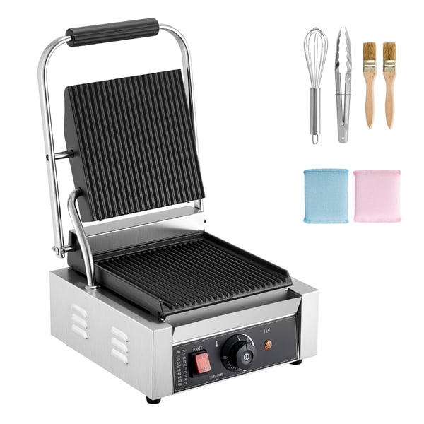 Paninigrill, 22x23 cm, rustfrit stål, elektrisk sandwichmaskine