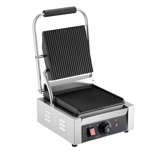 Paninigrill, 22x23 cm, rustfrit stål, elektrisk sandwichmaskine