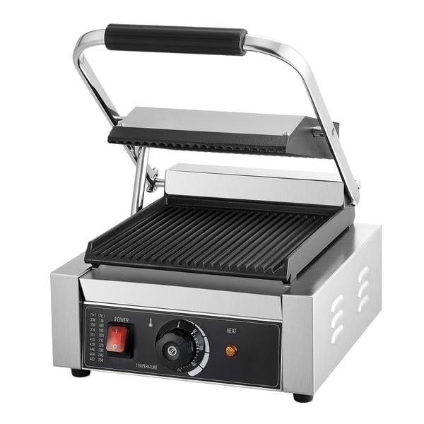Paninigrill, 22x23 cm, rustfrit stål, elektrisk sandwichmaskine