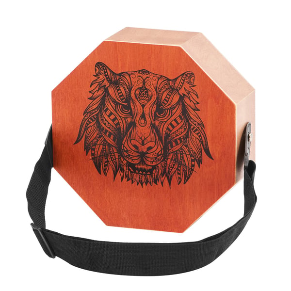 Cajon trommekasse, 29,5x29,5x10 cm, naturtræ, birketræ, musikinstrument