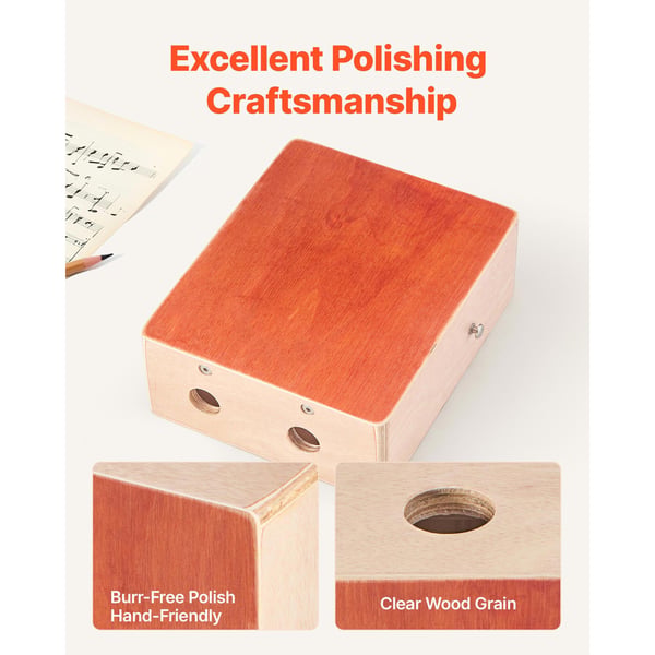 Cajon trommeboks 23x10x28 cm naturtræ birketræ