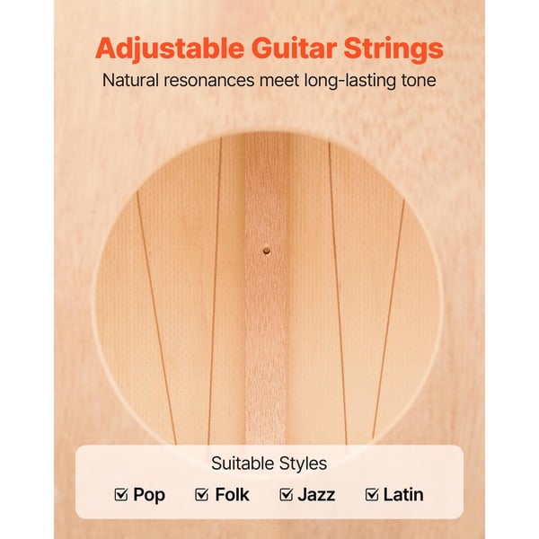 Cajon trommeboks 30,5x30,5x43 cm naturtræ slaginstrument