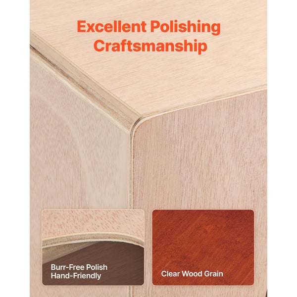 Cajon trommeboks 30,5x30,5x43 cm naturtræ slaginstrument