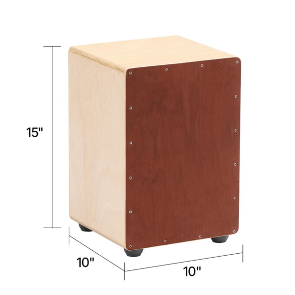 Cajon boxtrumma, 25.5x25.5x38 cm, brun, björkträ