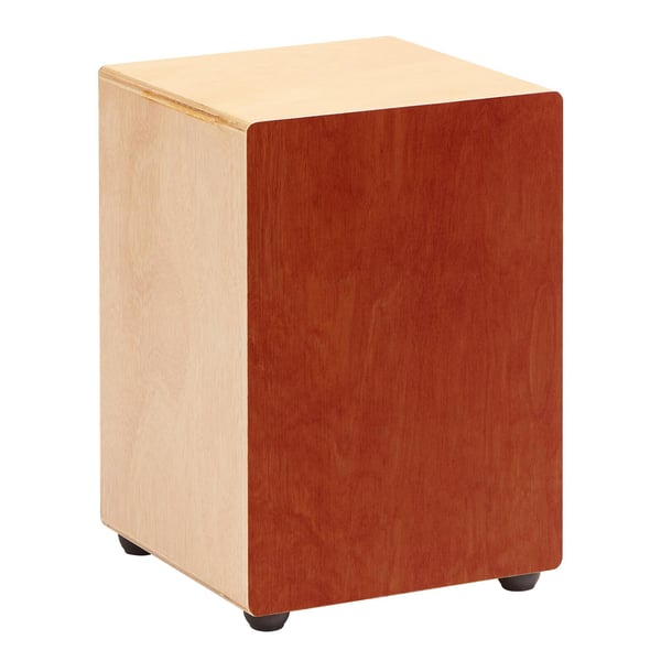 Box Drum, Cajon med indvendige guitarstrenge, 30.5x30.5x43 cm, Naturtræ, Birketræ