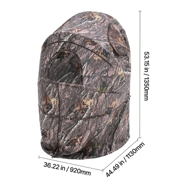 Jagtskjul, Enkeltperson, 113x92x135 cm, Camouflage, Vandtæt stof