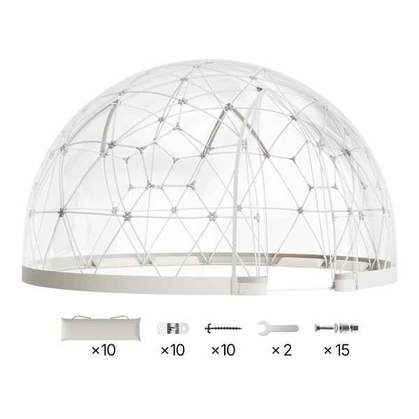 Havedome, 450x270 cm, Klar