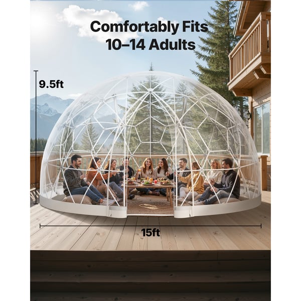 Havedome, 450x270 cm, Klar
