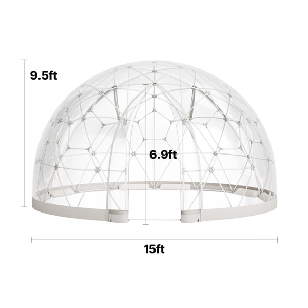 Havedome, 450x270 cm, Klar