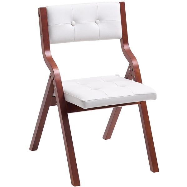 Fällstol, 2-delars set, 57,5x48x80 cm, Vit, Träram