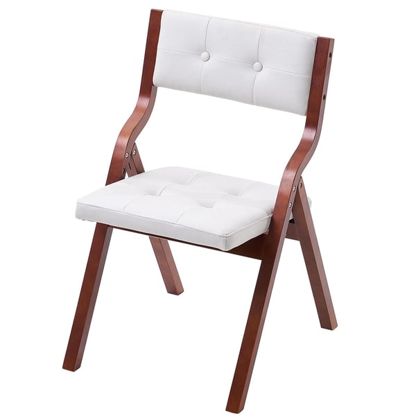 Fällstol, 2-delars set, 57,5x48x80 cm, Vit, Träram