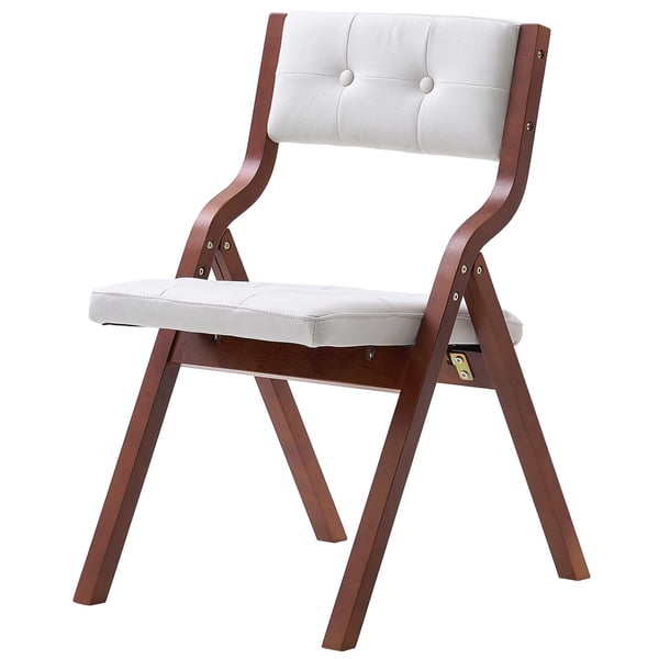 Fällstol, 2-delars set, 57,5x48x80 cm, Vit, Träram