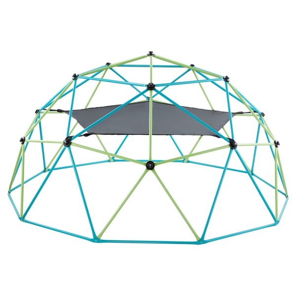 Klätterkupol, Geometrisk klätterställning med gunga och hängmatta, 305x305x152.5 cm, Utomhuslekplats