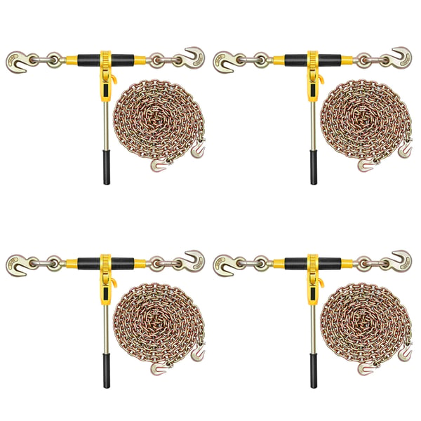 Sæt med spændetvinge til kæde, 10 mm x 6,1 m, 4173 kg kapacitet, stål Sæt med spændetvinge til kæde, 10 mm x 6,1 m, 4173 kg kapacitet, stål