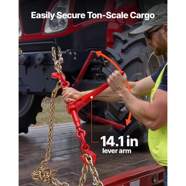 Sæt med spændetvinge til kæde, 10 mm x 3 m, 4173 kg arbejdslast, stål