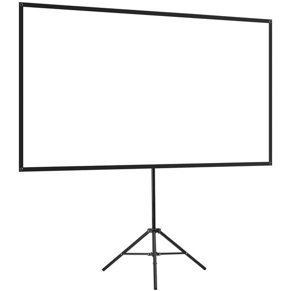 Projektorlærred, 181x103.7 cm, Sort, Bærbart stativ