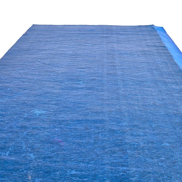 Gulvunderlag, 9300x1000x3 mm, Blå, Fiber + PE-film
