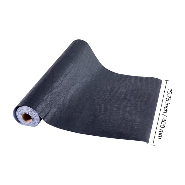Tapet, Selvklæbende vinylrulle, 40x1000 cm, Sort, PVC