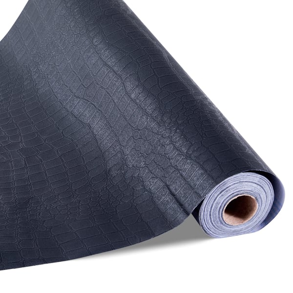 Tapet, Selvklæbende vinylrulle, 40x1000 cm, Sort, PVC