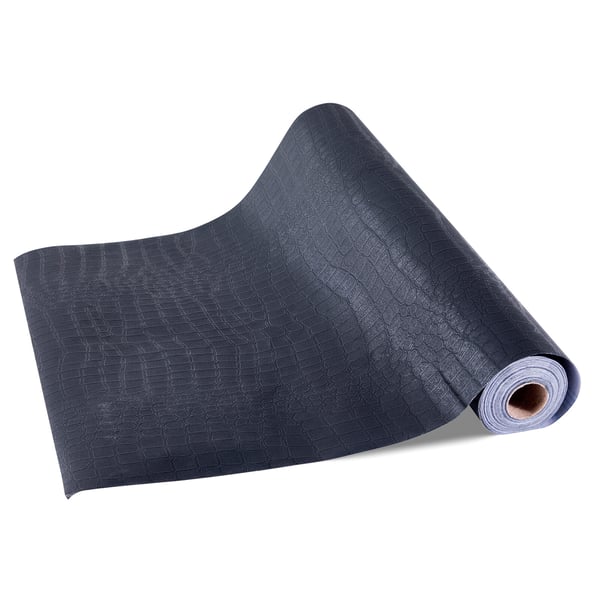 Tapet, Selvklæbende vinylrulle, 40x1000 cm, Sort, PVC