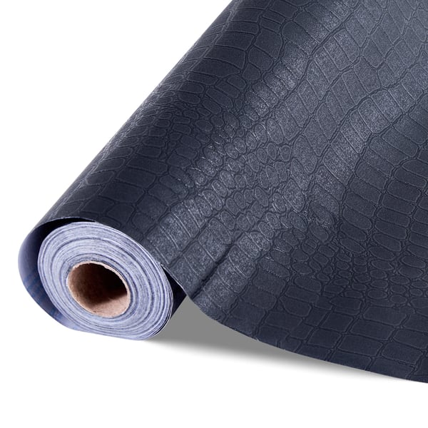 Tapet, Selvklæbende vinylrulle, 40x1000 cm, Sort, PVC