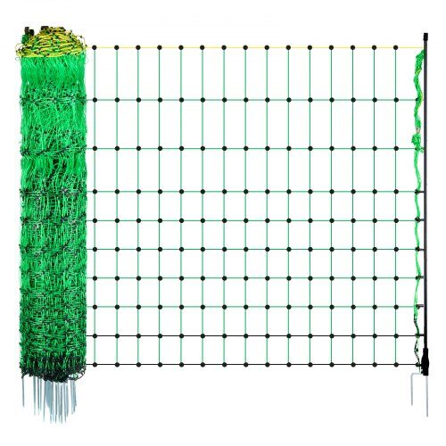 Elektrisk hegnsnet, 1.27x50 m, grøn, hegnsnet til husdyr
