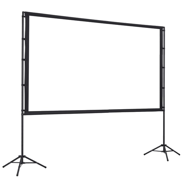 Projektorlærred, 100 tommer, 304,5x208x60 cm, Sort, bærbar