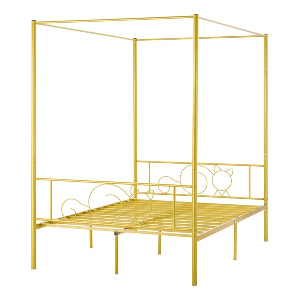 Himmelsengestel, 198,5x139x196,5 cm, Guld, Metal