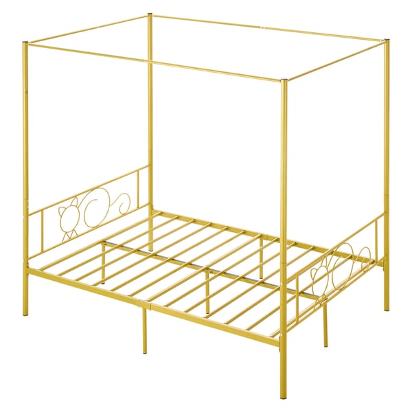 Himmelsengestel, 198,5x139x196,5 cm, Guld, Metal