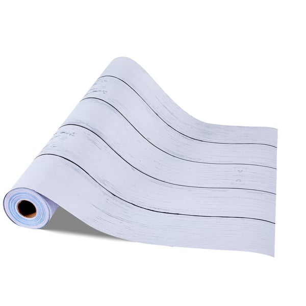 Tapetti, 45x1200 cm, Valkoinen, Puukuvioitu PVC Tapetti, 45x1200 cm, Valkoinen, Puukuvioitu PVC
