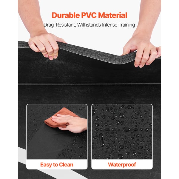 Painimatto, 3x3x0,03 m, musta, vedenpitävä PVC