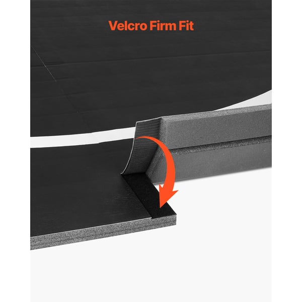 Painimatto, 3x3x0,03 m, musta, vedenpitävä PVC