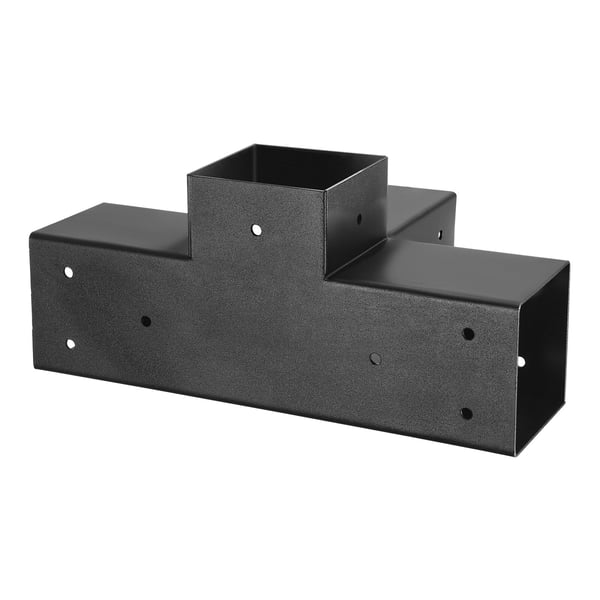Pergolan kiinnikesarja, 92x92 mm, musta, teräs