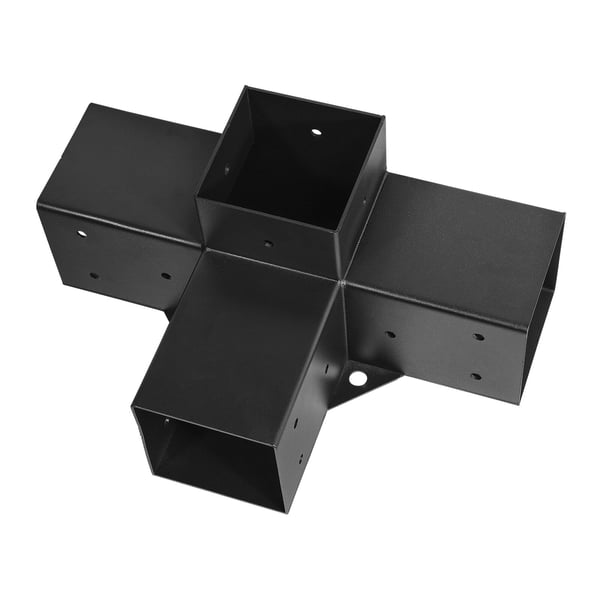 Pergolan kiinnikesarja, 92x92 mm, musta, teräs