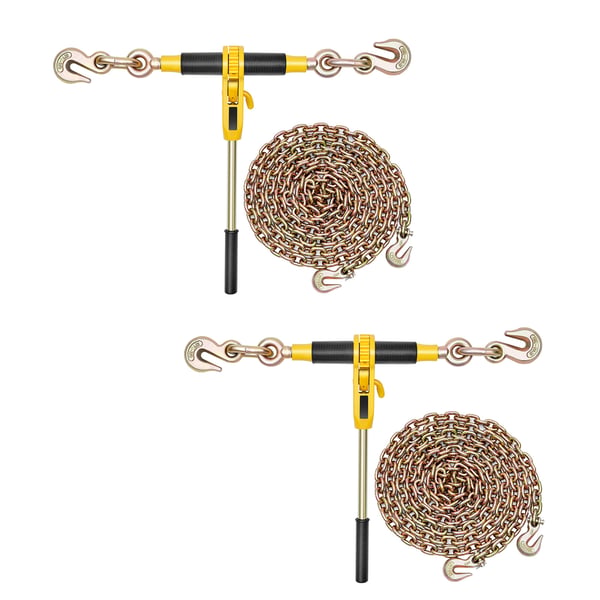 Ratchet kædestrammer sæt, 8 mm x 3 m, 3629 kg arbejdslast, stål