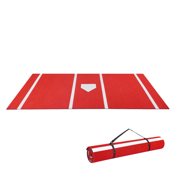 Baseball-lyöntimatto, 366x183 cm, punainen, tekonurmi harjoitusapu