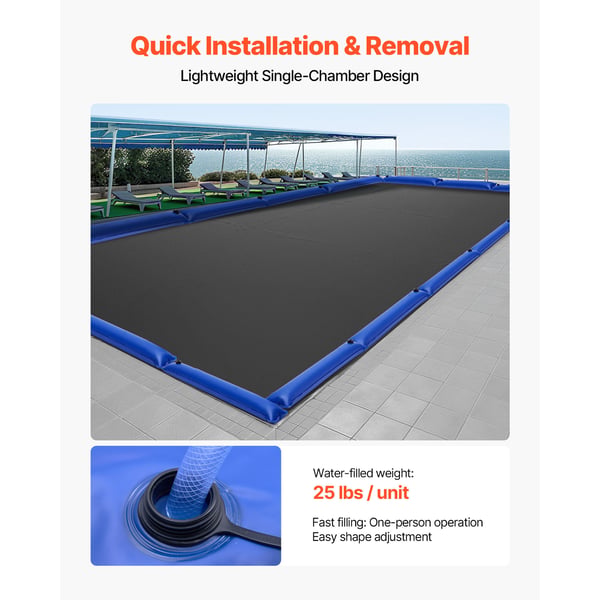 Pool Cover Vandposer, 6-pak 122x22 cm, Blå, PVC