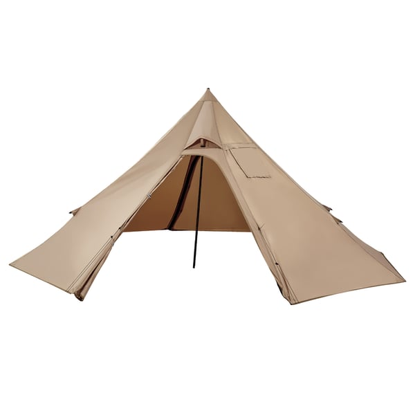 Hot Tent, 320x320x160 cm, Brun, Vattentät 4-säsongs campingtält