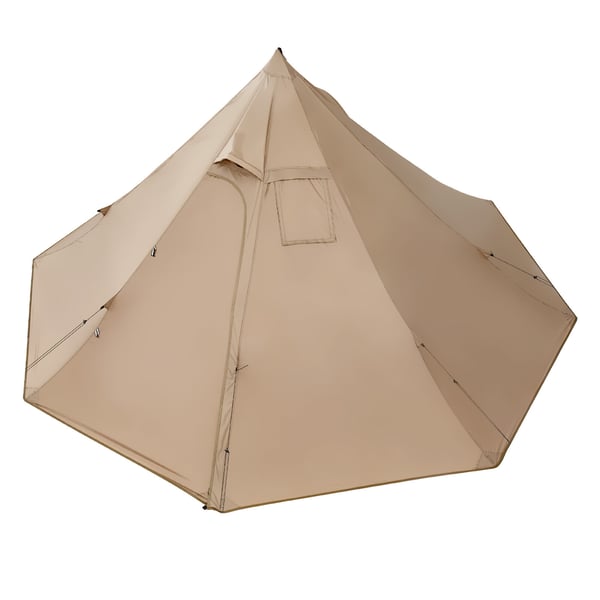 Hot Tent, 320x320x160 cm, Brun, Vattentät 4-säsongs campingtält