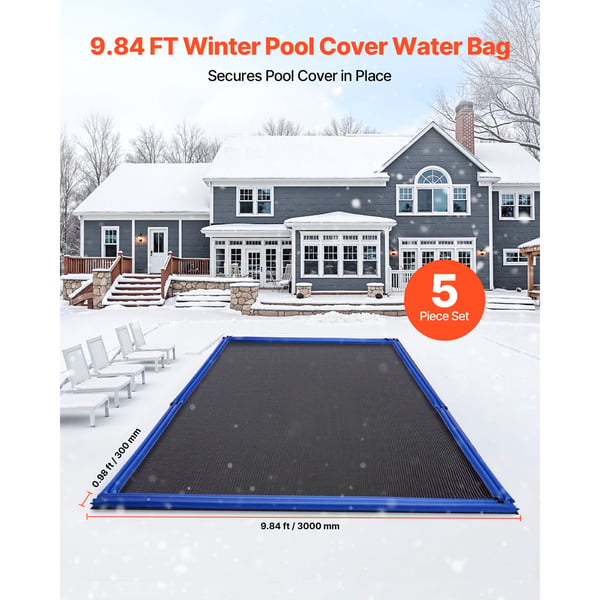 Pool Cover Vandposer, 5 stk., 300x30 cm, Blå, PVC
