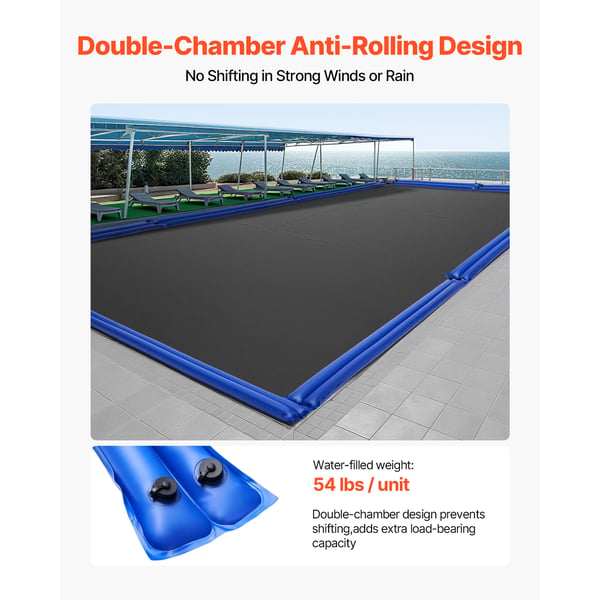 Pool Cover Vandposer, 5 stk., 300x30 cm, Blå, PVC