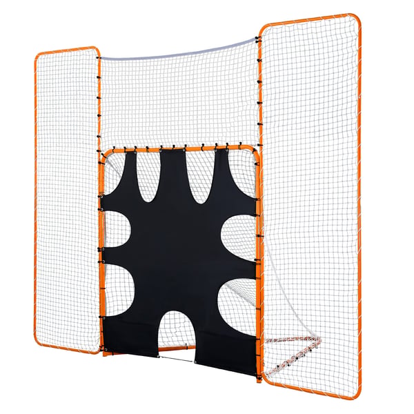 Lacrosse-mål, 366x274 cm, Orange, Stålramme Træningsudstyr