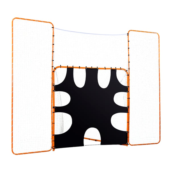 Lacrosse-mål, 366x274 cm, Orange, Stålramme Træningsudstyr