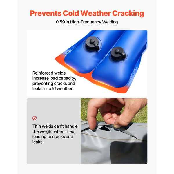 Poolcover vandposer, 238x30 cm, Blå, PVC