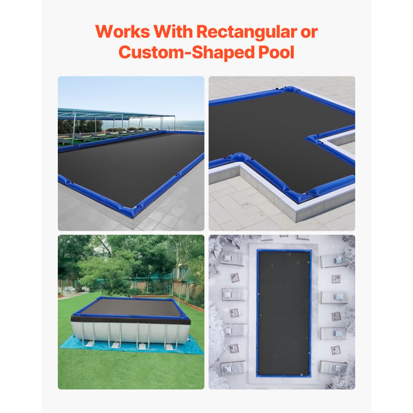 Uima-altaan peitteen vesiputket, 570x565 mm, sininen, vahva PVC